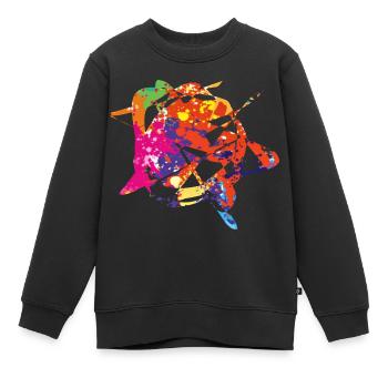Geometrie und Farbe - Kinder Premium Organic Sweatshirt - Schwarz - Vorne - AI Model Kid Female (0cm)