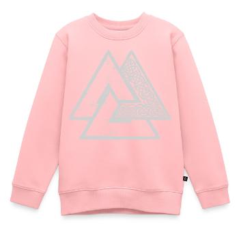 Symboles vikings - Sweat Premium enfant bio - rose - Devant - AI Model Kid Female (0cm)
