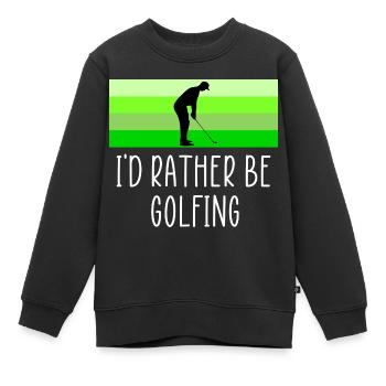 Plutôt jouer au golf - Sweat Premium enfant bio - noir - Devant - AI Model Kid Female (0cm)