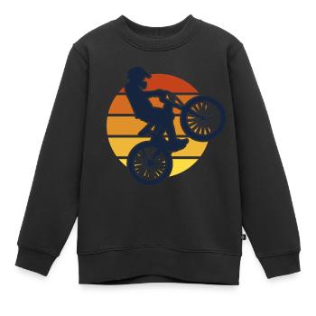 Fahrrad - Kinder Premium Organic Sweatshirt - Schwarz - Vorne - AI Model Kid Female (0cm)