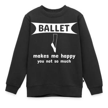 Danse Danse Musique - Sweat Premium enfant bio - noir - Devant - AI Model Kid Female (0cm)