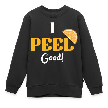 Ich schäle gute Orange - Kinder Premium Organic Sweatshirt - Schwarz - Vorne - AI Model Kid Female (0cm)