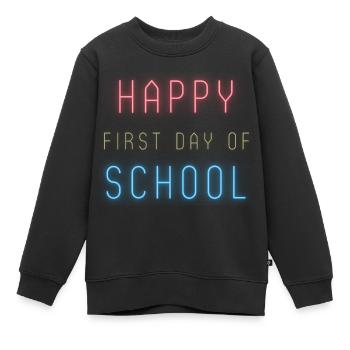 Happy First Day Of School - Kids Premium Organic Sweatshirt - black - Front - AI Model Kid Female (0cm)