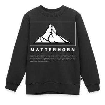 Matterhorn: Juwel der Alpen - Kinder Premium Organic Sweatshirt - Schwarz - Vorne - AI Model Kid Female (0cm)