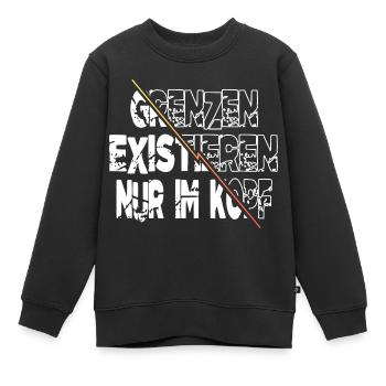 geschenkidee männchen humor geburtstag board - Kinder Premium Organic Sweatshirt - Schwarz - Vorne - AI Model Kid Female (0cm)