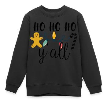 Hohoho y'all - Sweat Premium enfant bio - noir - Devant - AI Model Kid Female (0cm)