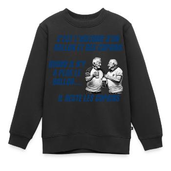 Rugby Buddies - Kids Premium Organic Sweatshirt - black - Front - AI Model Kid Female (0cm)