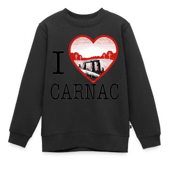 I love Carnac von I Love Bretagne - Kinder Premium Organic Sweatshirt - Schwarz - Vorne - AI Model Kid Female (0cm)