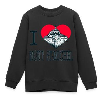 Ich liebe den Mont Saint-Michel - Kinder Premium Organic Sweatshirt - Schwarz - Vorne - AI Model Kid Female (0cm)