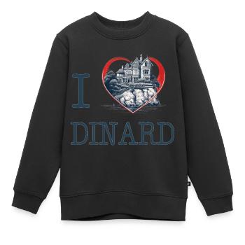 I Love Dinard Villa von I Love Bretagne - Kinder Premium Organic Sweatshirt - Schwarz - Vorne - AI Model Kid Female (0cm)