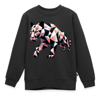 Panther // panther - Kinder Premium Organic Sweatshirt - Schwarz - Vorne - AI Model Kid Female (0cm)