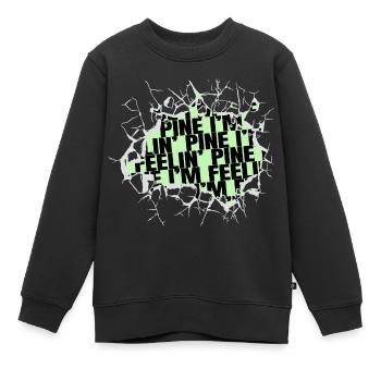 dinosaur lover beard humor sayings funny gym - Kinder Premium Organic Sweatshirt - Schwarz - Vorne - AI Model Kid Female (0cm)