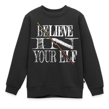 birthday present idea christmas present - Kids Premium Organic Sweatshirt - black - Front - AI Model Kid Female (0cm)