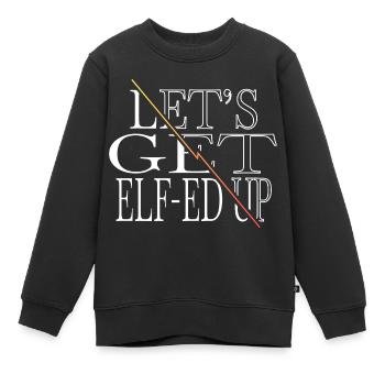 Dictons cadeau Bubaprints cadeau de Noël - Sweat Premium enfant bio - noir - Devant - AI Model Kid Female (0cm)