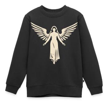 Céleste Angélique - Sweat Premium enfant bio - noir - Devant - AI Model Kid Female (0cm)