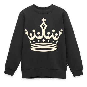 Krone der Eleganz - Kinder Premium Organic Sweatshirt - Schwarz - Vorne - AI Model Kid Female (0cm)