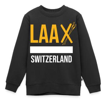 Laax, le rêve grison - Sweat Premium enfant bio - noir - Devant - AI Model Kid Female (0cm)