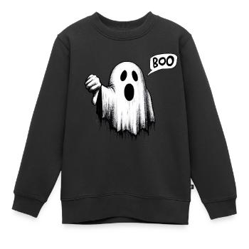 Der Boo Geist ist dagegen - Kinder Premium Organic Sweatshirt - Schwarz - Vorne - AI Model Kid Female (0cm)