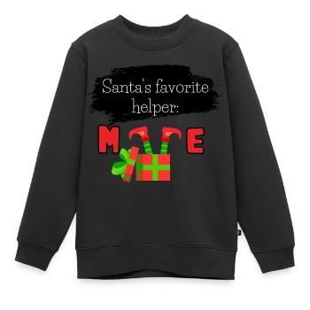 L’assistant préféré du Père Noël : moi - Sweat Premium enfant bio - noir - Devant - AI Model Kid Female (0cm)