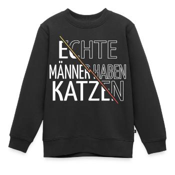 säugetier spruch lustiger spruch miezekatze - Kinder Premium Organic Sweatshirt - Schwarz - Vorne - AI Model Kid Female (0cm)