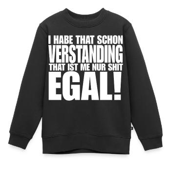 Egal - Kinder Premium Organic Sweatshirt - Schwarz - Vorne - AI Model Kid Female (0cm)
