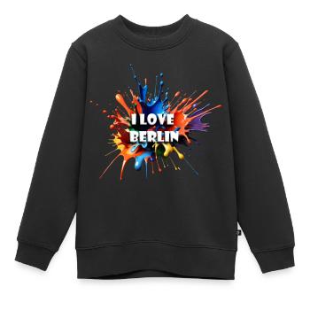 J’AIME BERLIN - Sweat Premium enfant bio - noir - Devant - AI Model Kid Female (0cm)
