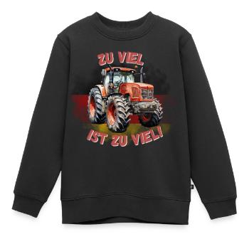 TROP, C’EST TROP ! Agriculteurs Agriculteurs Démo Dire - Sweat Premium enfant bio - noir - Devant - AI Model Kid Female (0cm)