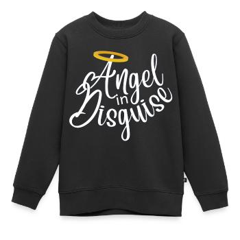 Angel in Disguise - Kinder Premium Organic Sweatshirt - Schwarz - Vorne - AI Model Kid Female (0cm)