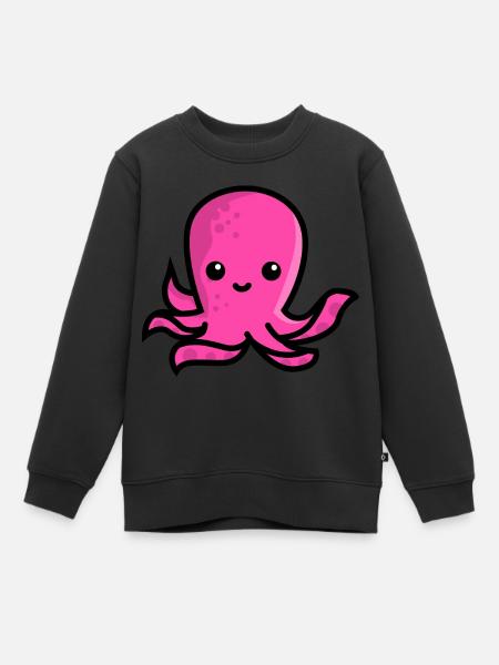 Pieuvre - Sweat Premium enfant bio - noir
