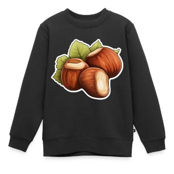 Haselnüsse 3 Stück - Kinder Premium Organic Sweatshirt - Schwarz - Vorne - AI Model Kid Female (0cm)