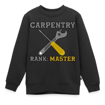 Rang de charpenterie Maître 2 - Sweat Premium enfant bio - noir - Devant - AI Model Kid Female (0cm)