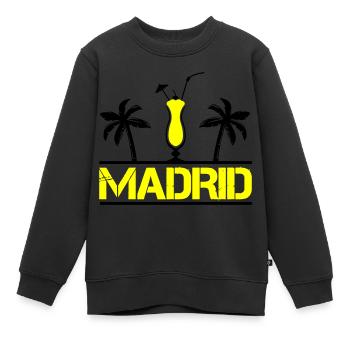 madrid - Kinder Premium Organic Sweatshirt - Schwarz - Vorne - AI Model Kid Female (0cm)
