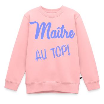 MAÎTRE - Sweat Premium enfant bio - rose - Devant - AI Model Kid Female (0cm)
