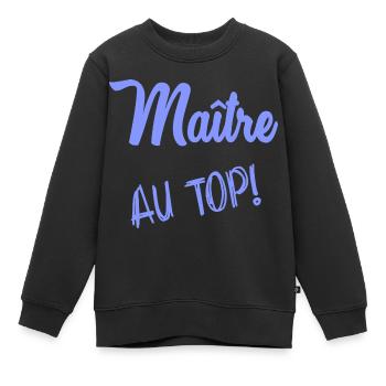 MEISTER - Kinder Premium Organic Sweatshirt - Schwarz - Vorne - AI Model Kid Female (0cm)