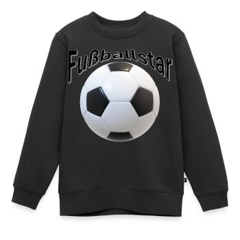 Star du football - Sweat Premium enfant bio - noir - Devant - AI Model Kid Female (0cm)