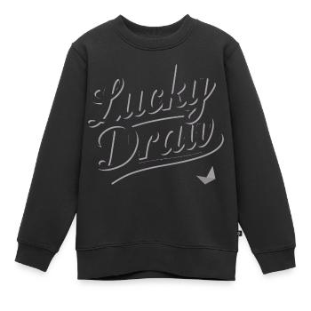 LUCKY DRAW - Kids Premium Organic Sweatshirt - black - Front - AI Model Kid Female (0cm)