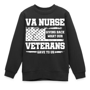 Infirmière VA Redonner ce que les vétérans nous ont donné - Sweat Premium enfant bio - noir - Devant - AI Model Kid Female (0cm)