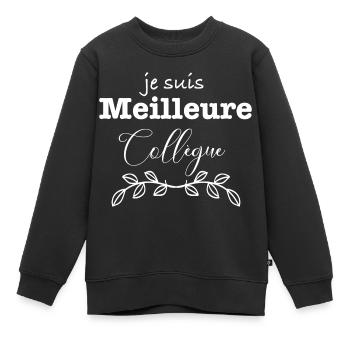 je suis meilleure Collègue - Sweat Premium enfant bio - noir - Devant - AI Model Kid Female (0cm)