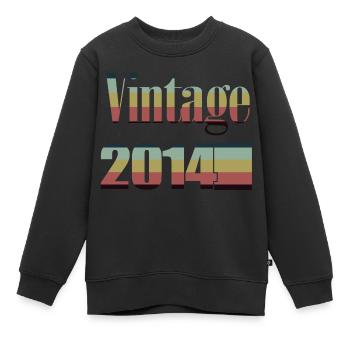 2014 Geburtstag 2014 Jahrgang 2014 Geburtstag - Kinder Premium Organic Sweatshirt - Schwarz - Vorne - AI Model Kid Female (0cm)