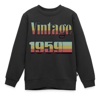 1959 anniversaire 1959 né en 1959 anniversaire - Sweat Premium enfant bio - noir - Devant - AI Model Kid Female (0cm)