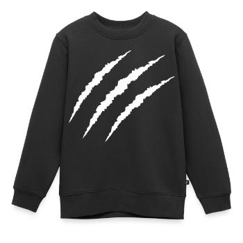 krallen - Kinder Premium Organic Sweatshirt - Schwarz - Vorne - AI Model Kid Female (0cm)