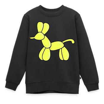 ballon hund - Kinder Premium Organic Sweatshirt - Schwarz - Vorne - AI Model Kid Female (0cm)