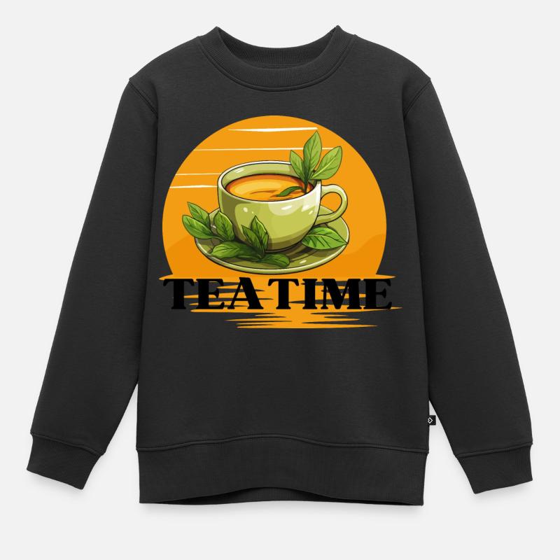 Teezeit! - Kinder Premium Organic Sweatshirt - Schwarz