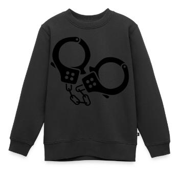 Menottes 2 - Sweat Premium enfant bio - noir - Devant - AI Model Kid Female (0cm)