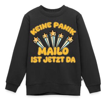 Prénom Mailo - Sweat Premium enfant bio - noir - Devant - AI Model Kid Female (0cm)