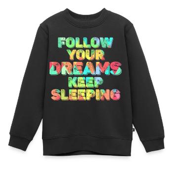 Lass deine Träume weiter schlafen - Kinder Premium Organic Sweatshirt - Schwarz - Vorne - AI Model Kid Female (0cm)
