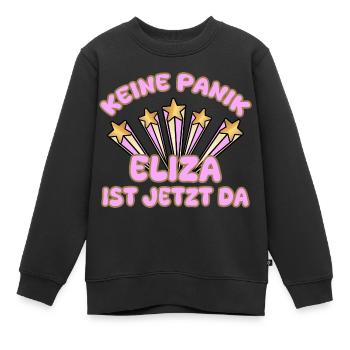Frauenname Eliza - Kinder Premium Organic Sweatshirt - Schwarz - Vorne - AI Model Kid Female (0cm)
