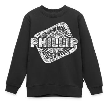 Phillip als Geburt - Kinder Premium Organic Sweatshirt - Schwarz - Vorne - AI Model Kid Female (0cm)