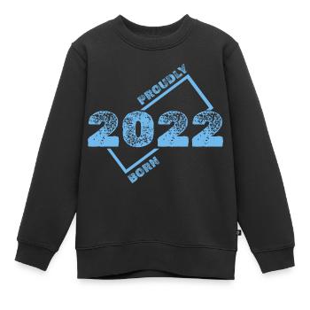 Gift idea 2022 - Kids Premium Organic Sweatshirt - black - Front - AI Model Kid Female (0cm)