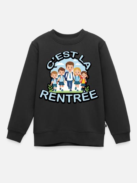 Rentrée Scolaire - Sweat Premium enfant bio - noir